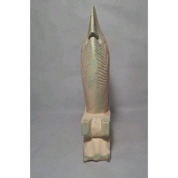 Vintage Hand Carved Hand Painted  Wooden Fish Figure Coastal Beach Home Decor - Picture 3 of 9